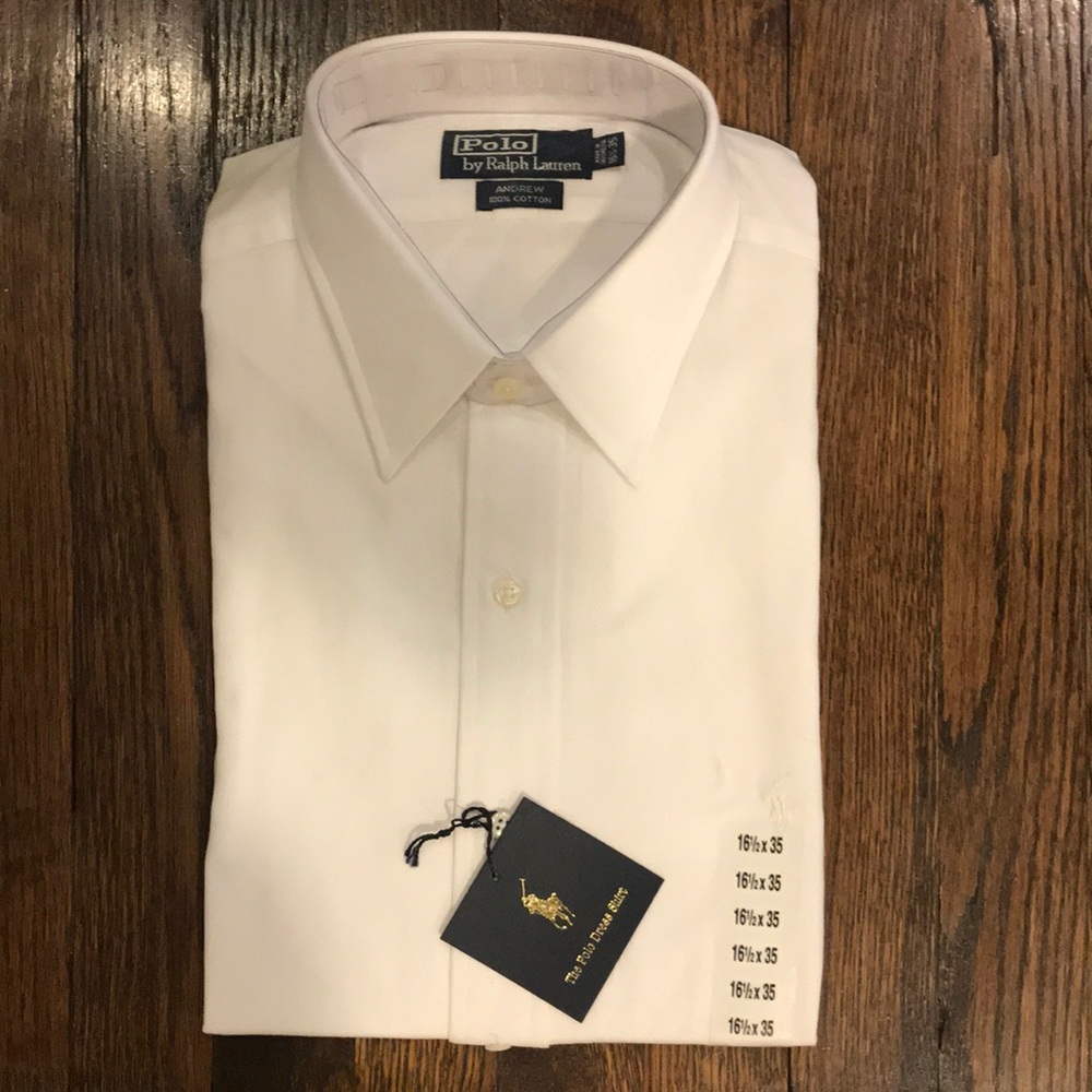 New men’s white polo by Ralph Lauren